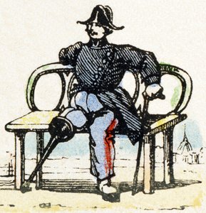 I - Invalide - Alfabet - barneunderholdning - Bildeepinal, populær serie c.1890 (illustrasjon) av Unbekannt