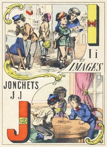I J: bilder, jonchets - Games Alphabet, ca. 1890 (illustrasjon) av Unbekannt