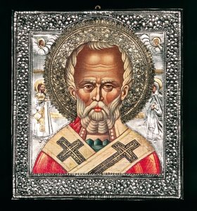 Ikon som viser Saint Nicholas av Benjamin Baud