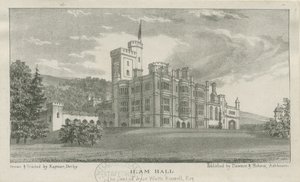 Ilam Hall: litografi, nd [ca. 1839] av Unbekannt
