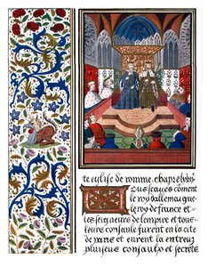 Opplyst side av Wenceslaus og Charles VI av Unbekannter Künstler
