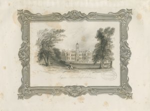 Ingestre Hall: stålstikk, 1. april 1841 av Unbekannt
