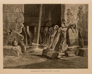 Innvendig utsikt over Apet Temple i Karnak, Egypt Illustrasjon fra Atlas of Egypt av Unbekannt