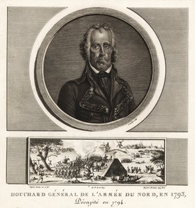 Jean Nicolas Houchard, fransk revolusjonær general for Army of the North, henrettet for feighet i av Unbekannt