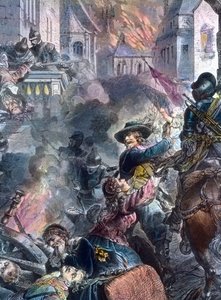 Johann Tserclaes kjemper ved byen Magdeburg av Unbekannter Künstler