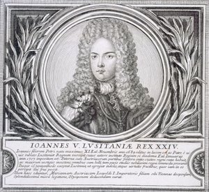 John V av Portugal (litho) av Unbekannt