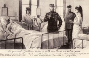 Joseph Gallieni besøker de sårede av Unbekannter Künstler