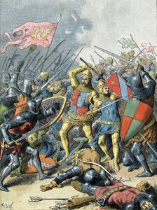 Kong John II den gode i slaget ved Poitiers (1356) av Unbekannter Künstler