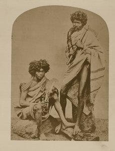 Kurumbarer fra Neelgerries, no. 431 fra "Faces of India", pub. 1872 (sepia-bilde) av Unbekannt