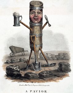 Utleggeren, figuren konstruert med verktøyene fra hans fag, ca. 1810-1860 av Unbekannt