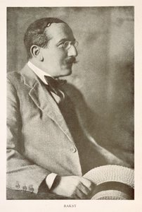 Leon Bakst (1866-1924), russisk maler, portrettfotografi (s/hvitt foto) av Unbekannt
