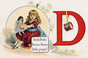 Bokstav D: Sleep, Sleep, Sleep, Sleep, Doll. Gravering i "ABC L