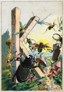 Bokstaven K som Korrigans. Mr. Mariniers kunstneriske alfabet. Redigert av Henry Sicard, sent på 1800-tallet. Reklamekromolitografier for produkter som selges i apotek. Mål: 12,5 x 9 cm av Unbekannt