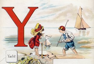 Bokstav Y: Yatch. Gravering i "ABC L