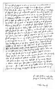 Brev fra Thomas More til kong Henry VIII, skrevet hjemme hos ham i Chelcith (Chelsea), 5. mars av Unbekannt