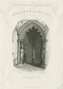Lichfield Cathedral - West Doorway: stålgravering av Unbekannt
