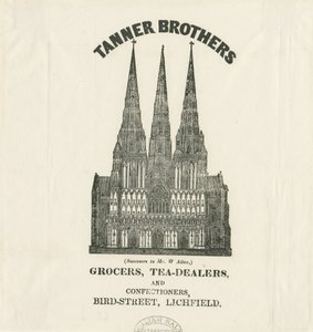 Lichfield Cathedral - West Front: trykk, og [? 1800-tallet] av Unbekannt