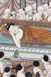 Buddhas liv Etter 45 år med undervisning i Dharma, gikk Buddha over til Parinirvana, Seoul, Coree du Sud av Unbekannt