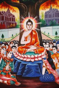 Buddhas liv Undervise folket hver kveld, Siem Reap, Kambodsja av Unbekannt