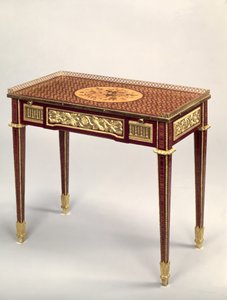 Louis XVI intarsiaskrivebord, av Jean Henri Rieser av Unbekannt