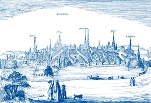 Lübeck og havnen av Unbekannter Künstler