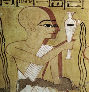 Luxor Theben: Deir el Medineh, nekropolis for håndverkere. Prester som praktiserer renselse. 19. dynastiets grav. av 