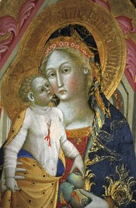 Madonna og barn, Francesco di Gentile, XIV århundre, Piersanti museum, Matelica, Marche, Italia av Unbekannt