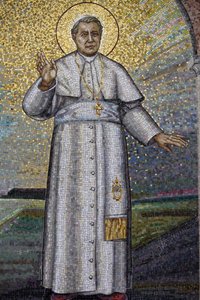 Madonna della Scala benediktinerkloster, Noci, Apulia Mosaikk som viser pave Pius X, Noci, Italia av Unbekannt