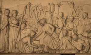 Marmorrelieff med historien om Boer-vandringen, Voortrekker-monumentet til ære for boerne, hovedstaden Pretoria, Tshwane, Sør-Afrika, Pretoria, Afrika (bilde) av Unbekannter Künstler