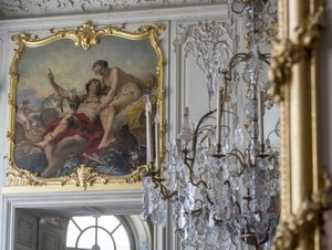 Mars og Venus. Maleri av Carle Van Loo (1705-1765). Prinsens soverom, Hotel de Soubise, Paris av Unbekannt