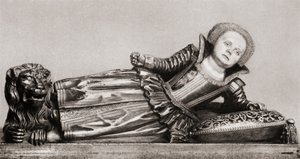 Mary of England, Skottland og Irland, fra graven hennes i Westminster Abbey, fra The Girl Through the Ages, utgitt 1933 (litho) av Unbekannt