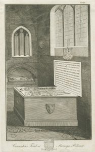 Mavesyn Ridware - Tomb of Thomas Carwarden: gravering, nd [sent 18. århundre] av Unbekannt
