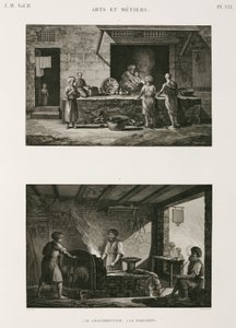Metaller, kobber Kobbersmed og smed, Egypt, ca 1798 av Unbekannt