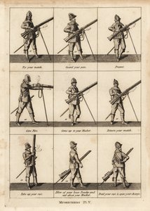 Militære øvelser av musketerer av Unbekannt