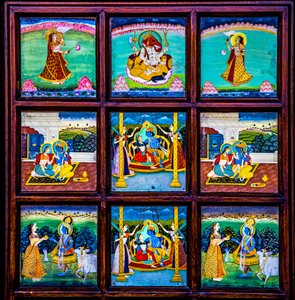 Miniatyrmaleri, kunst og håndverk i Rajasthan, Rajasthan, India, Asia (bilde) av Unbekannter Künstler