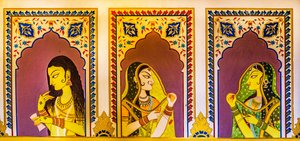 Miniatyrmaleri, kunst og håndverk i Rajasthan, Rajasthan, India, Asia (bilde) av Unbekannter Künstler