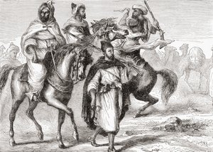 Moors på 1800-tallet, fra 'Afrika' av Keith Johnston, utgitt 1884 av Unknown