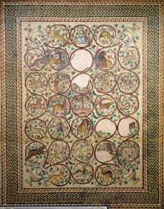 Mosaikk av Quabr Hiram fra gulvet i midtskipet i St. Christopher-kirken, 575 (mosaikk) av Unbekannt