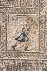 Mosaikker i den romerske agoraen (5. århundre e.Kr.), Delphi (??????), Peloponnes, Hellas (bilde) av Unknown