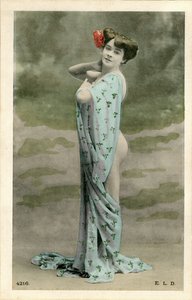 Naken kvinne, ca. tidlig på 1900-tallet (postkort)