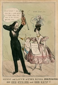 Niccolo Paganini - portrett av Unbekannt