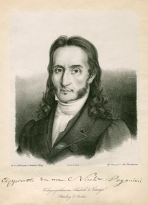 Niccolo Paganini - portrett av Unbekannt