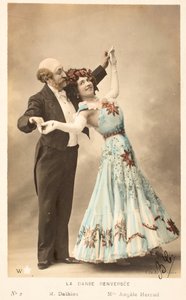 Gammelt postkort/Veltedans/Angele Heraud av William M. Timlin