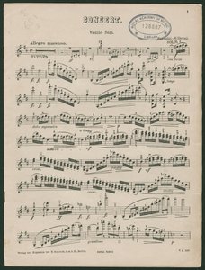 Paganini fiolinkonsert nr. 1, op. 6 av Unbekannter Künstler