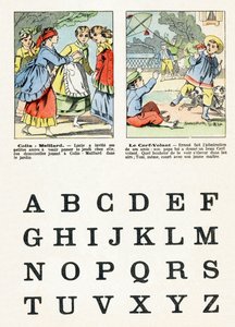Side 1 - Barnespill: colin maillard, dragen - Alfabet - Underholdning for barn - Epinale bilder, populær serie, rundt 1890 av Unbekannt