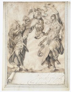 Side fra albumet Amicorum av Philipp Hainhofer, 1596-1633 av Unbekannt