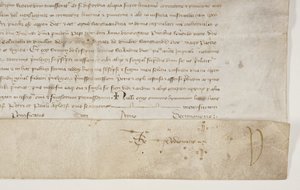 Papal Bull bekrefter charteret til biskop Henry Wardlaw, recto av Unbekannt