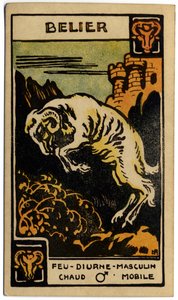 Paranormalt. Astrologi. Væren (væren). Astrologisk kort fra: Le Tarot Astrologique (Astrologisk Tarot), av Georges Muchery, Frankrike av Unbekannter Künstler