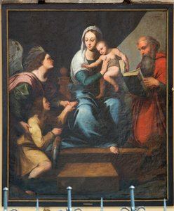 Sognekirke (Church of Our Lady of Pamele). Interiør. Maleri. Anonym. Madonna (Madonna med fisk, Tobias). Kopi av Rafael (?). av Unbekannter Künstler