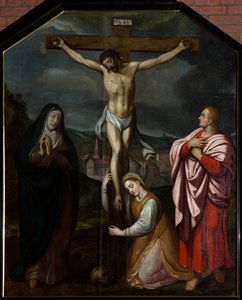 Sognekirken (Parochiekerk Sint-Martinus). Maleri. Kryssingen. 1600-tallet. av Unbekannter Künstler